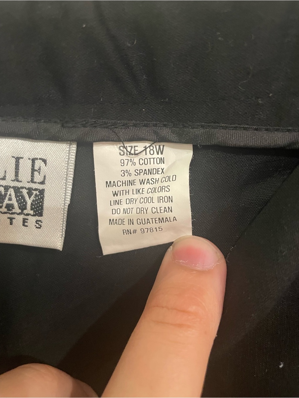 Vintage Leslie Fay Separates Women’s Black Embroidered Pants Size 18W - Picture 9 of 9